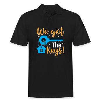 Housewarming Party - We Got The Keys - Men's Polo Shirt - black - Front - Kai (181cm)