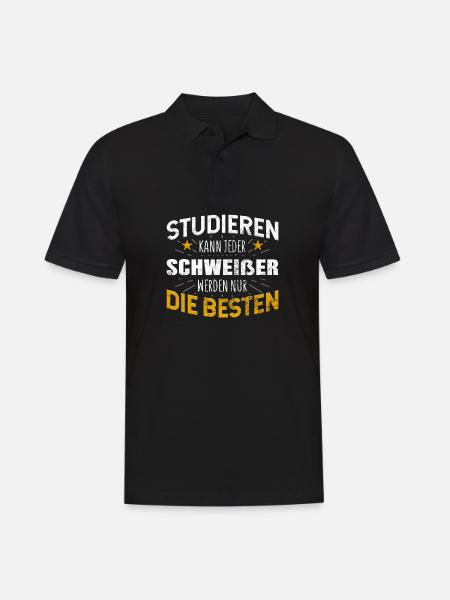 Schweißer - Männer Poloshirt - Schwarz