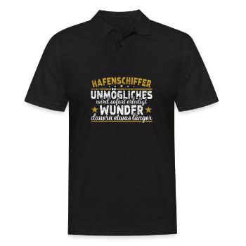 Hafenschiffer Unmögliches sofort Wunder Bootsbauer - Männer Poloshirt - Schwarz - Vorne - Kai (181cm)