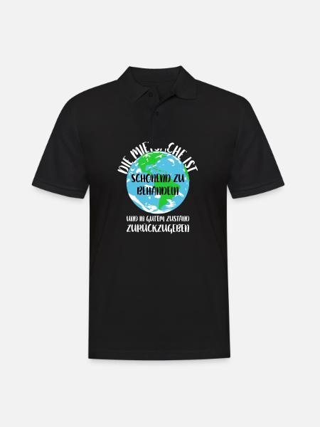 Naturschutz Klima Naturschützer Meer - Männer Poloshirt - Schwarz