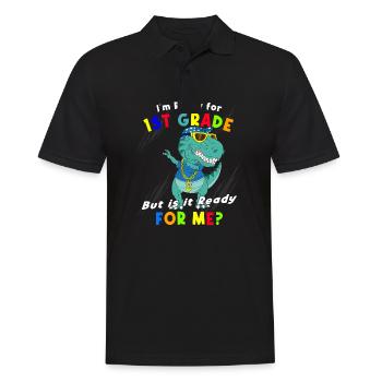 Inscriptions scolaires Écoliers 2022 Dinosaures - Polo Homme - noir - Devant - Kai (181cm)