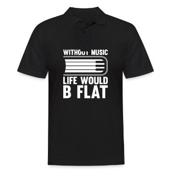 Lustiger Klavier Piano Flügel Spruch für Pianist - Männer Poloshirt - Schwarz - Vorne - Kai (181cm)
