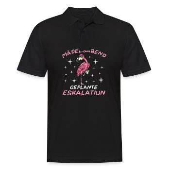Flamingo Junggesellenabschied Frauen jga Saufen - Männer Poloshirt - Schwarz - Vorne - Kai (181cm)