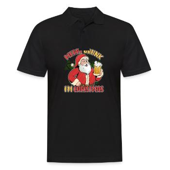 Merry Drunk I'm Christmas for Xmas Beer Lovers - Männer Poloshirt - Schwarz - Vorne - Kai (181cm)