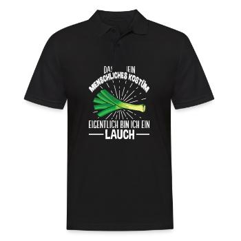 Lauch Kostüm Bodybuilding Satire Gym Jga - Männer Poloshirt - Schwarz - Vorne - Kai (181cm)