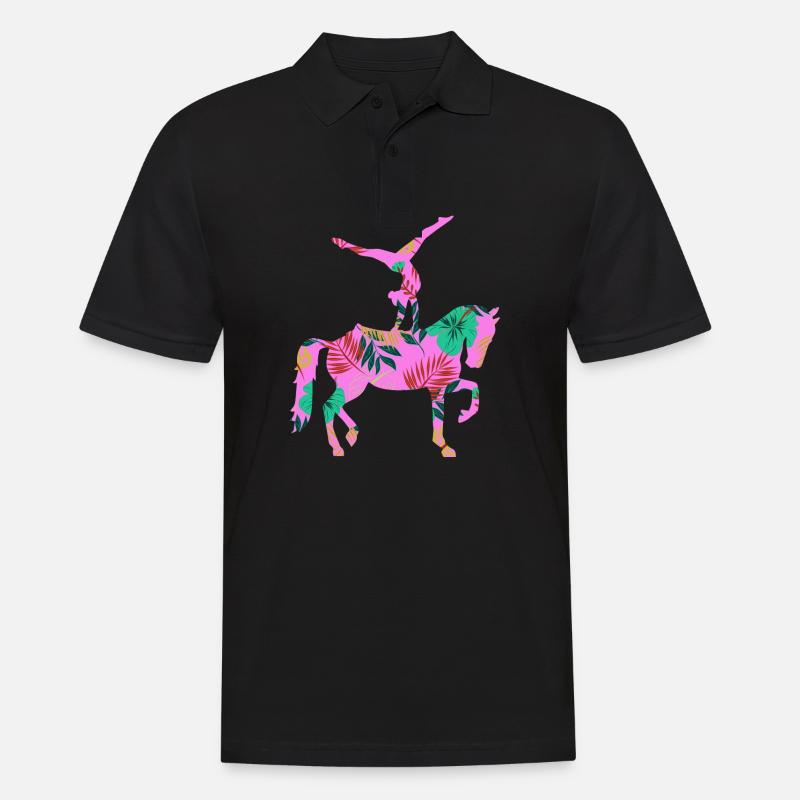 Voltigieren - Männer Poloshirt - Schwarz