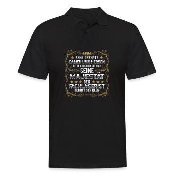 Fachlagerist - Männer Poloshirt - Schwarz - Vorne - Kai (181cm)