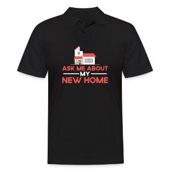 Posez-moi des questions sur ma nouvelle maison - Polo Homme - noir - Devant - Kai (181cm)