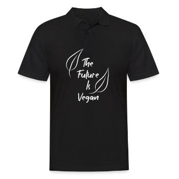 Vegan Vegan Animal Welfare Vegetarian Vegetarian - Men's Polo Shirt - black - Front - Kai (181cm)