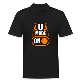 U Mode On Funny Pole Vault - Men's Polo Shirt - black - Front - Kai (181cm)