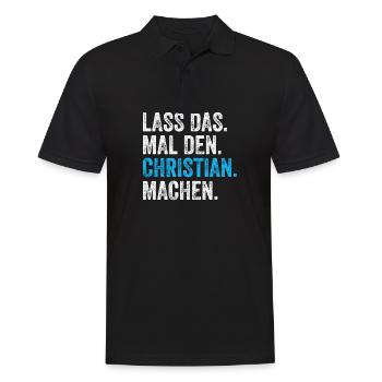 Lass das mal den Christian machen Name - Männer Poloshirt - Schwarz - Vorne - Kai (181cm)