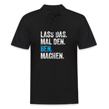 Lass das mal den Ben machen Name - Männer Poloshirt - Schwarz - Vorne - Kai (181cm)