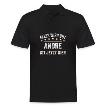 Andre Vorname Name Geburtstag - Männer Poloshirt - Schwarz - Vorne - Kai (181cm)