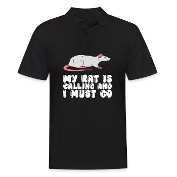 My rat is calling and I have to leave - Men's Polo Shirt - black - Front - Kai (181cm)