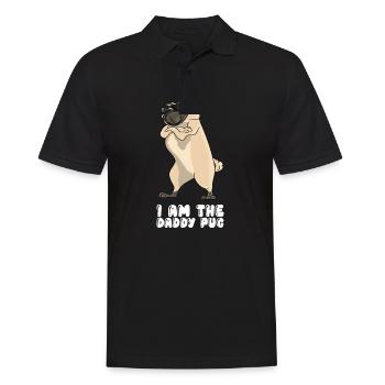 I Am The Daddy Pug - Men's Polo Shirt - black - Front - Kai (181cm)