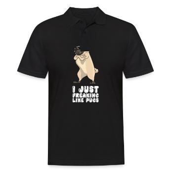 I Just Freaking Like Pugs - Men's Polo Shirt - black - Front - Kai (181cm)