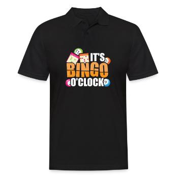Bingo Caller Es ist Bingo O Clock Lustiges Bingo - Männer Poloshirt - Schwarz - Vorne - Kai (181cm)
