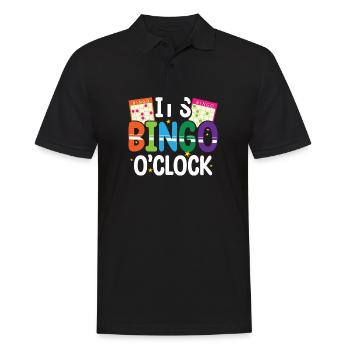 Bingo Caller Es ist Bingo O Clock Lustiges Bingo - Männer Poloshirt - Schwarz - Vorne - Kai (181cm)