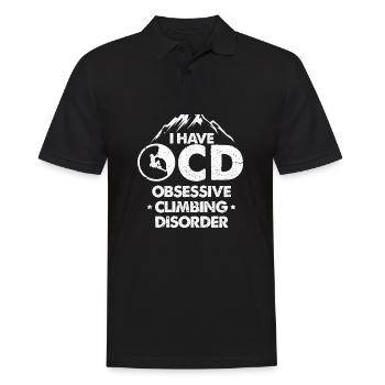 J’ai un trouble obsessionnel de l’escalade OCD Design - Polo Homme - noir - Devant - Kai (181cm)