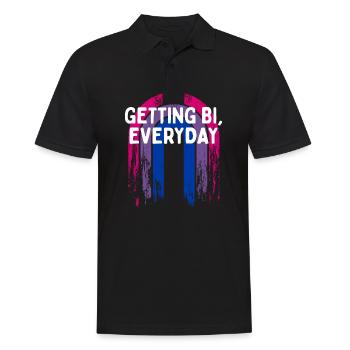 Getting Bi, Everyday Bisexual LGBTQ Bi Pride LGBT - Men's Polo Shirt - black - Front - Kai (181cm)