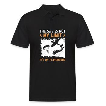 Saut en parachute de parachute - Polo Homme - noir - Devant - Kai (181cm)