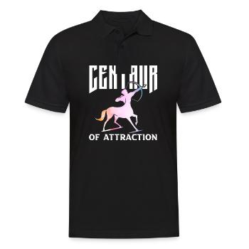 centaur of attraction Design for a mythology fan - Männer Poloshirt - Schwarz - Vorne - Kai (181cm)