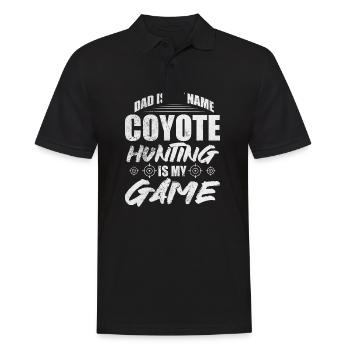 Papa est mon nom La chasse au coyote est mon gibier Coyote - Polo Homme - noir - Devant - Kai (181cm)