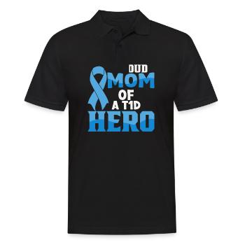Diabetes Awareness Blue Diabetes Band Diabetes - Men's Polo Shirt - black - Front - Kai (181cm)