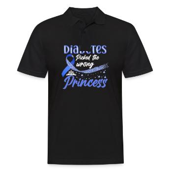 Diabetes Awareness Blue Diabetes Band Diabetes - Men's Polo Shirt - black - Front - Kai (181cm)