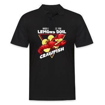 Crawfish Cajun & Crawfish Lobster Cooking - Men's Polo Shirt - black - Front - Kai (181cm)