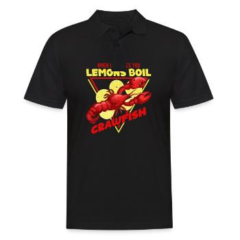 Crawfish Cajun & Crawfish Lobster Cooking - Men's Polo Shirt - black - Front - Kai (181cm)