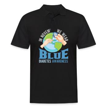 Diabetes Awareness Blue Diabetes Band Diabetes - Men's Polo Shirt - black - Front - Kai (181cm)