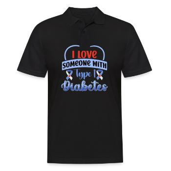 Diabetes Awareness Blue Diabetes Band Diabetes - Men's Polo Shirt - black - Front - Kai (181cm)