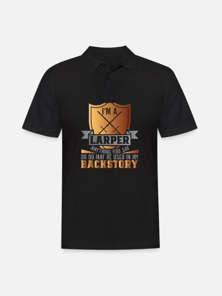 Live Action Rollenspiel Larp Larper Fantasy - Männer Poloshirt - Schwarz