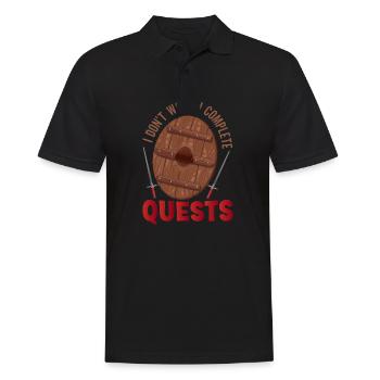 Live Action Rollenspiel Larp Larper Fantasy - Männer Poloshirt - Schwarz - Vorne - Kai (181cm)