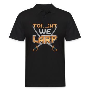 Live Action Rollenspiel Larp Larper Fantasy - Männer Poloshirt - Schwarz - Vorne - Kai (181cm)