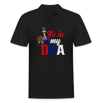 Neuseeland Kultur Kiwi Vogel Neuseeland Flagge - Männer Poloshirt - Schwarz - Vorne - Kai (181cm)