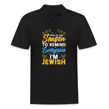 Chanukka Hanukka Dreidel Jüdisches Fest - Männer Poloshirt - Schwarz - Vorne - Kai (181cm)