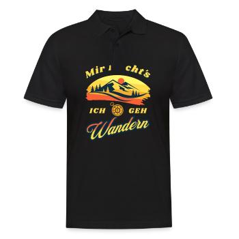 Mir reichts ich geh Wandern - Männer Poloshirt - Schwarz - Vorne - Kai (181cm)