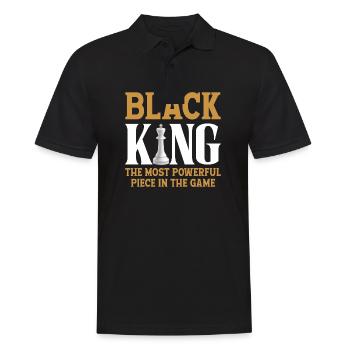 Schach Schachbrett Black History Month - Männer Poloshirt - Schwarz - Vorne - Kai (181cm)