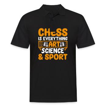 Schach Figuren Schachbrett Schachspieler Schach - Männer Poloshirt - Schwarz - Vorne - Kai (181cm)