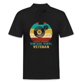Platine vinyle vinyle rétro collection - Polo Homme - noir - Devant - Kai (181cm)