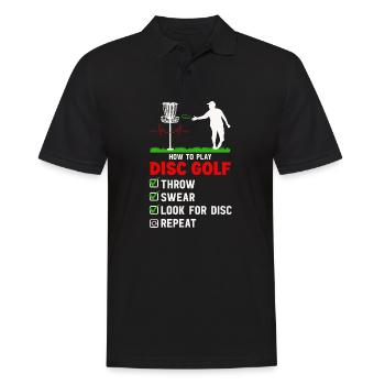 Freestyle Frisbee Disc Golf Frisbee Competition - Polo Homme - noir - Devant - Kai (181cm)