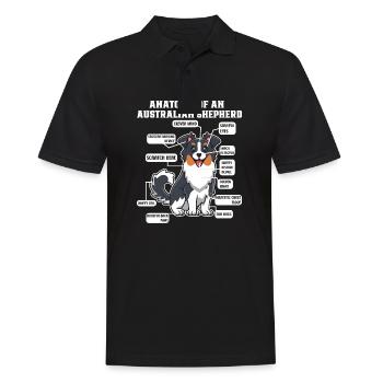 Australischer Schäferhund Aussie Dad Aussie Mom - Männer Poloshirt - Schwarz - Vorne - Kai (181cm)
