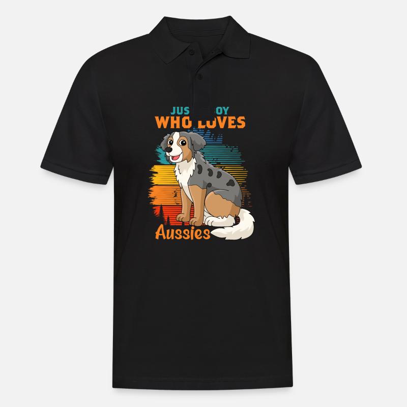 Chien de berger australien - Polo Homme - noir