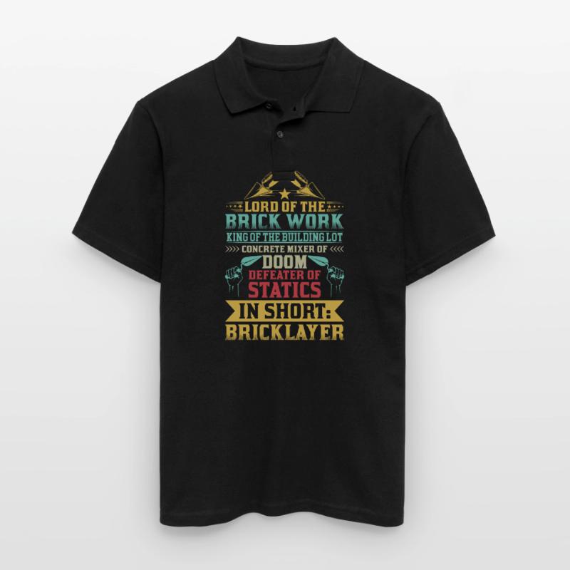 Masonry, masonry, bricklayer, apprentice, mason, master Men's Polo Shirt