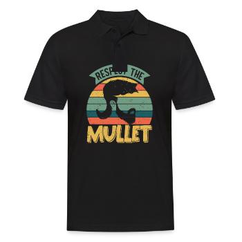 Mullet Frisur Vokuhila Frisur - Männer Poloshirt - Schwarz - Vorne - Kai (181cm)