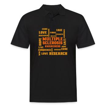 Multiple Sclerosis Awareness Day Multiple Sclerosis - Men's Polo Shirt - black - Front - Kai (181cm)