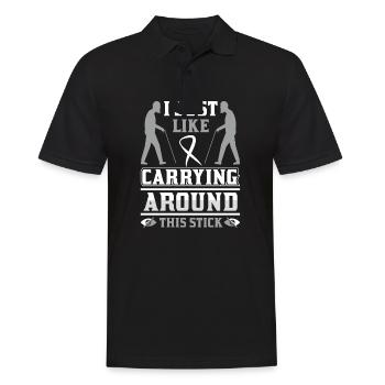 Blindness consciousness Blind by law - Men's Polo Shirt - black - Front - Kai (181cm)