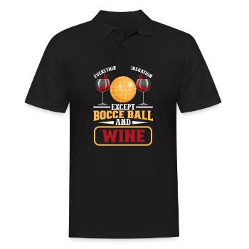 Boccia Spieler Boccia Spiel Boule - Männer Poloshirt - Schwarz - Vorne - Kai (181cm)